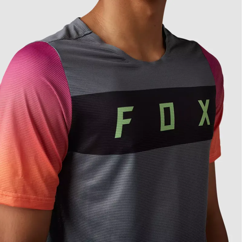 Fox Racing Flexair Short Sleeve Arcadia Jersey in Pewter-3